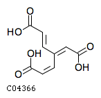 GIF of 3-(2-Carboxyethenyl)-cis,cis-muconate