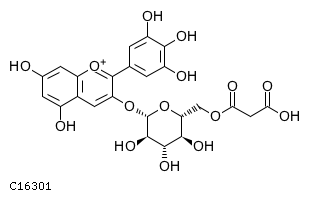 GIF of Delphinidin 3-O-(6''-O-malonyl)-beta-D-glucoside