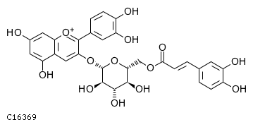 GIF of Cyanidin 3-(6-p-caffeoyl)glucoside