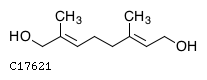 Structure of (6E)-8-Hydroxygeraniol;