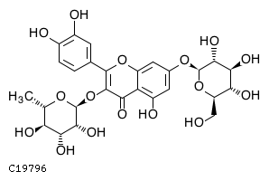GIF of Quercetin 3-O-rhamnoside 7-O-glucoside
